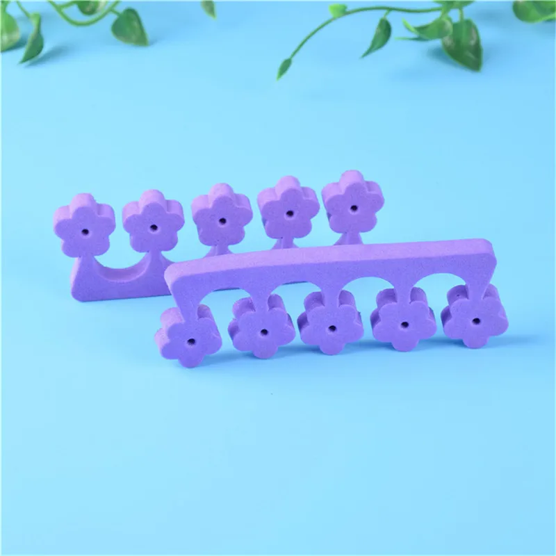 New 200pcs/Pack Purple Nail Art Toe Separators Fingers Foots Sponge Soft UV Gel Polish Manicure Pedicure Tools Nail Kits 2#