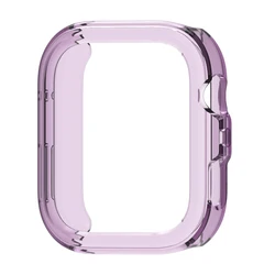 Premium Soft TPU All - Around Protective Bumper for Smartwatch - Shockproof Cover Accessories (Transparent purple)