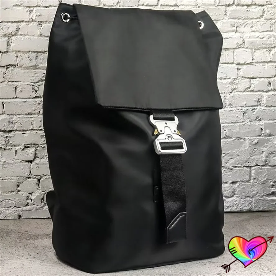 Fibbia argentata 1017 borsa da cintura ALYX 9SM uomo donna 1:1 firma Logo borsa Alyx coulisse aperta spallacci regolabili zaini