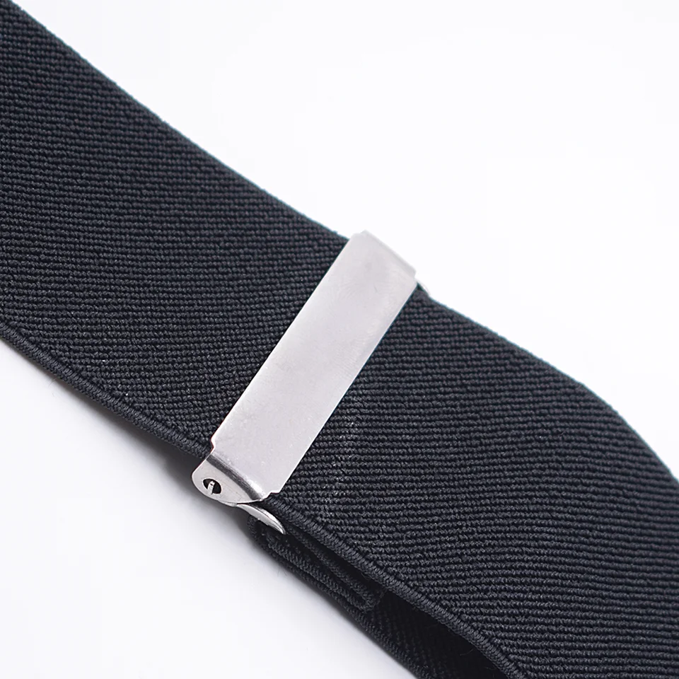Bretelle Elastiche Da Uomo Regolabili | Forti Clip In Metallo | Larghezza 3,8 Cm | Abbigliamento Business E Matrimonio - 3