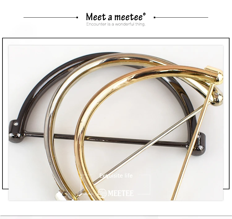 1-5Pcs Metal Bag Handle Replacement for Women DIY Shoulder Bags Making Handbag Frame Parts D Rings Buckles HandBag Accessories