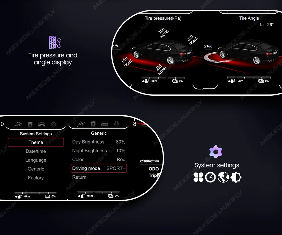 MEKEDE 1920*720 Lcd Digital Dashboard Cluster Digitale Geschwindigkeit Display Für BMW 3 4 Serie F30 F31 GT-F34 F32 F33F36 Virtuelle Cocktail – Detail 17