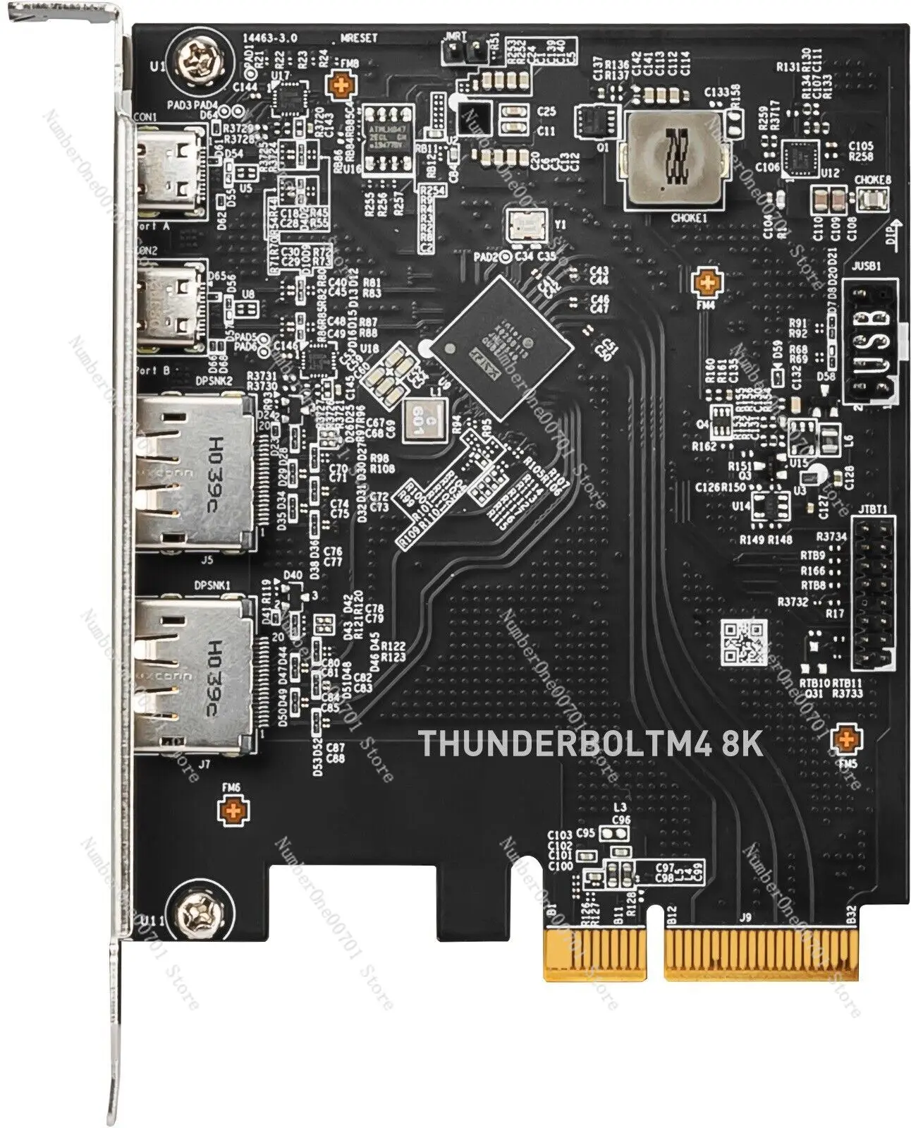 MSI PCIe Thunderbolt 4 expansion card THUNDERBOLTM4 8K supports