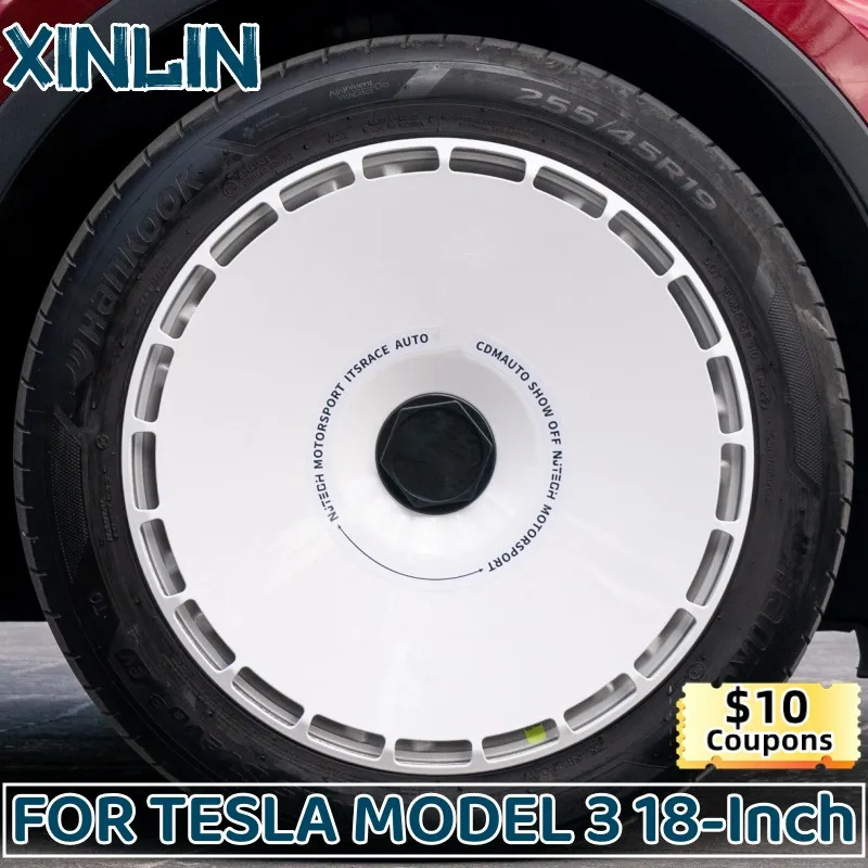 4PCSDIYWheelCoverForTeslaModel318InchPerformanceReplacement