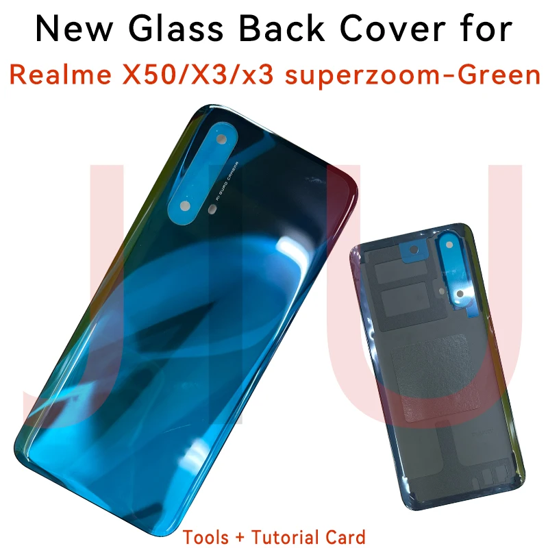 

Original Back Glass For OPPO Realme X50 X3 RMX2142 X3 SuperZoom RMX2086 Back Battery Cover Rear Housing Door Case Repair Parts