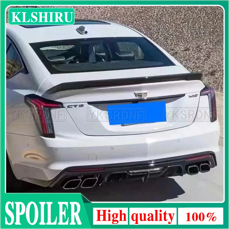 

For Cadillac CT5 2020+ high quality ABS Plastic Unpainted Color Rear Spoiler Wing Trunk Lid Cover Car Styling