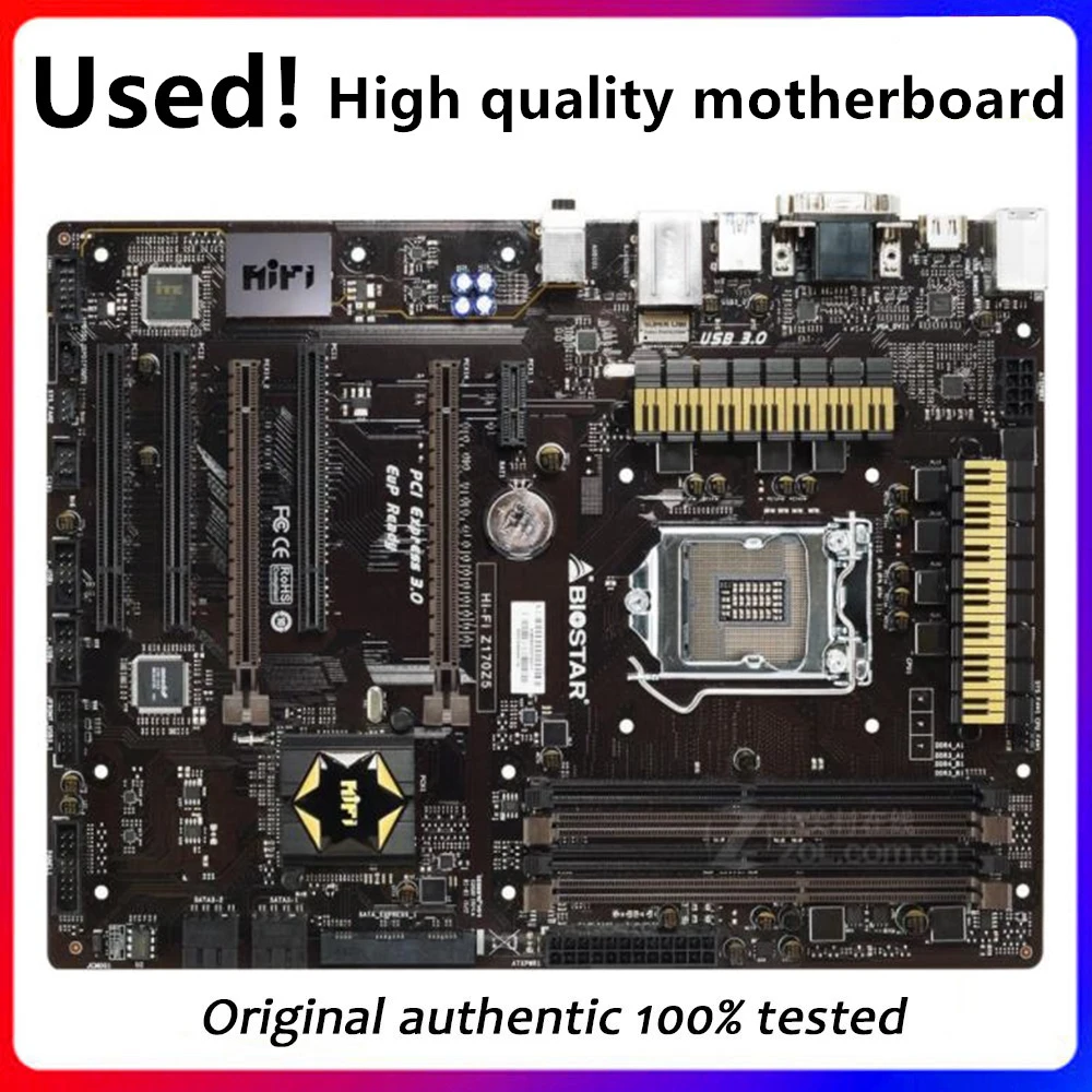 Per Biostar Hi-Fi Z170Z5 Scheda Madre Desktop Per Intel Z170 Z170M Ddr3 Ddr4 Lga 1151 Desktop Originale Usato Mainboard