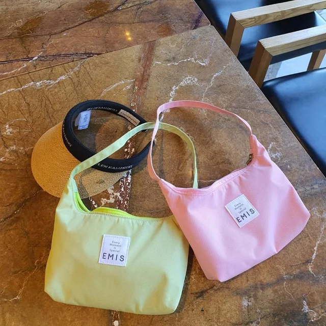 Candy Color Women's Hobos Underarm Bag Portable Simple Female Shoulder Bags Fashion Designer Ladies Small Tote Purse Handbags 1