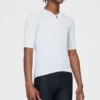 SPEXCEL 2022 New Coldback Tech Fabric UPF 50+ Pro Aero Fit Short Sleeve Cycling Jerseys Seamless Collar design Light Gray 3