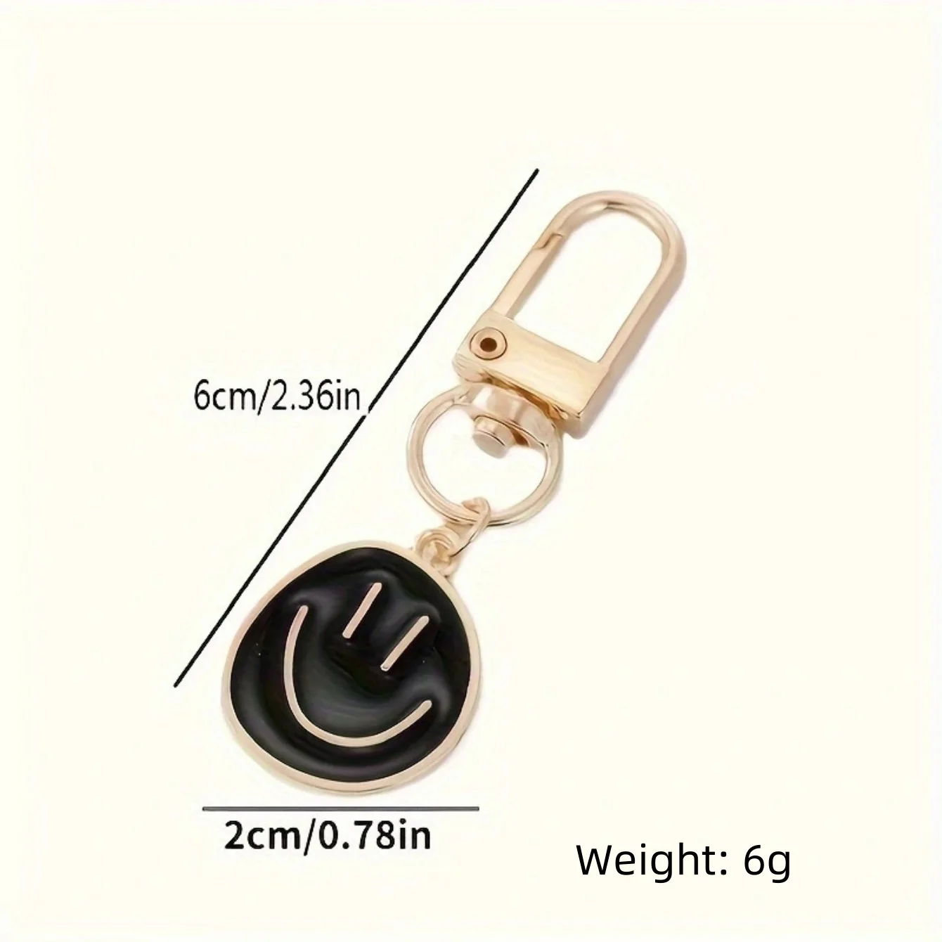 Lovely Smile Face Keychain - Close up view