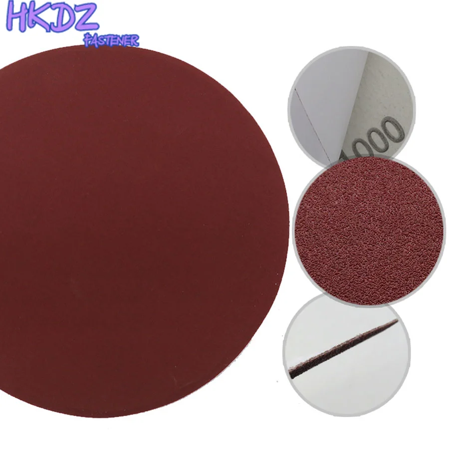 Dry Sandpaper Sanding Discs Hook Loop For Stone Round Red Disk Sand Sheets Disc Self Adhesive 5 Inch 125Mm Aluminum Oxide Dry Sandpaper Sanding Discs Hook Loop For Stone Round Red Disk Sand Sheets Disc Self Adhesive 5 Inch 125Mm Aluminum Oxide