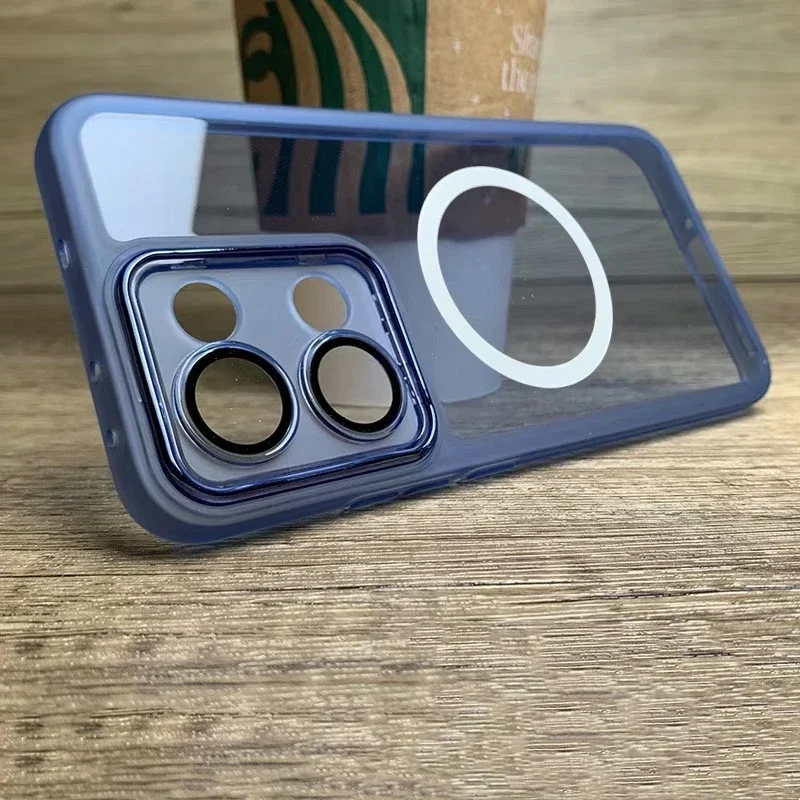 Transparent Soft Magnetic Phone Case with Full Lens Protection and Shockproof Back Cover