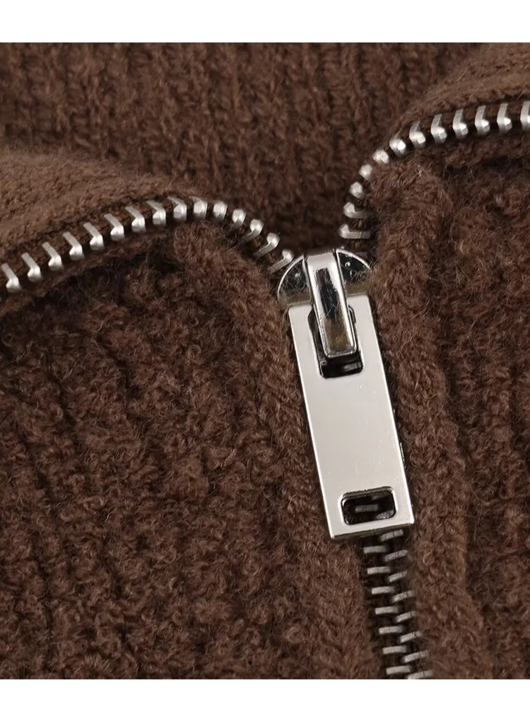 Women Jacket 2025 Autumn Lapel Long Sleeve Women's Coat Zipper Loose Female Streetwear Casual Outerwear Retro Lady Tops ﻿ ﻿