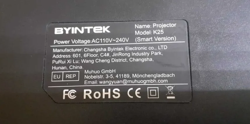 Tela Lcd para Byintek K25 Projetor Versão Inteligente Peças do Projetor Faça Você Mesmo Novo 0580600-v1 v2 - Imagem 3
