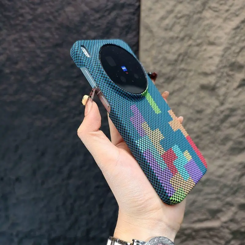 Fashion Painted Carbon Fiber Textured Shockproof Case - Skin Friendly Cover