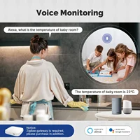 MOES Tuya Zigbee Smart Temperature Humidity Sensor Indoor Hygrometer APP Monitoring Works With Alexa Google Home Battery Powered - Image 5