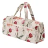 Floral Pattern Sweater Organizer Bag Woven Fabric Dustproof Large Capacity Crafts Knitting Clothes Storage Bags  For Closet 1