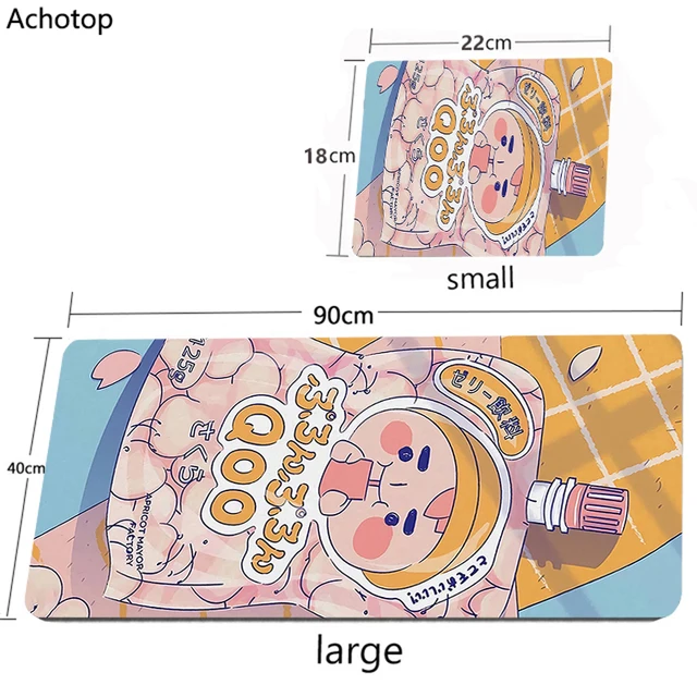 Pink Anime Mouse Pad Gamer Cute Kawaii XXL Gaming Mousepad Rubber Otaku Locking Edge 900X400MM Laptop Notebook Keyboard Desk Mat CN00263 CUTE  (6)