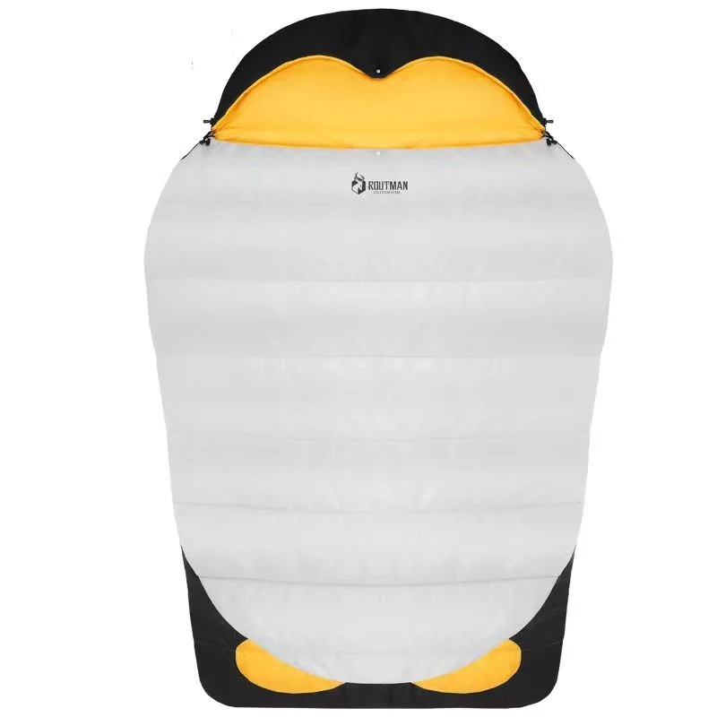 

Теплый спальный мешок для кемпинга Сверхлегкий водонепроницаемый, 4-х сезонные двойные спальные мешки для путешествий на открытом воздухе, для любителей пеших прогулок