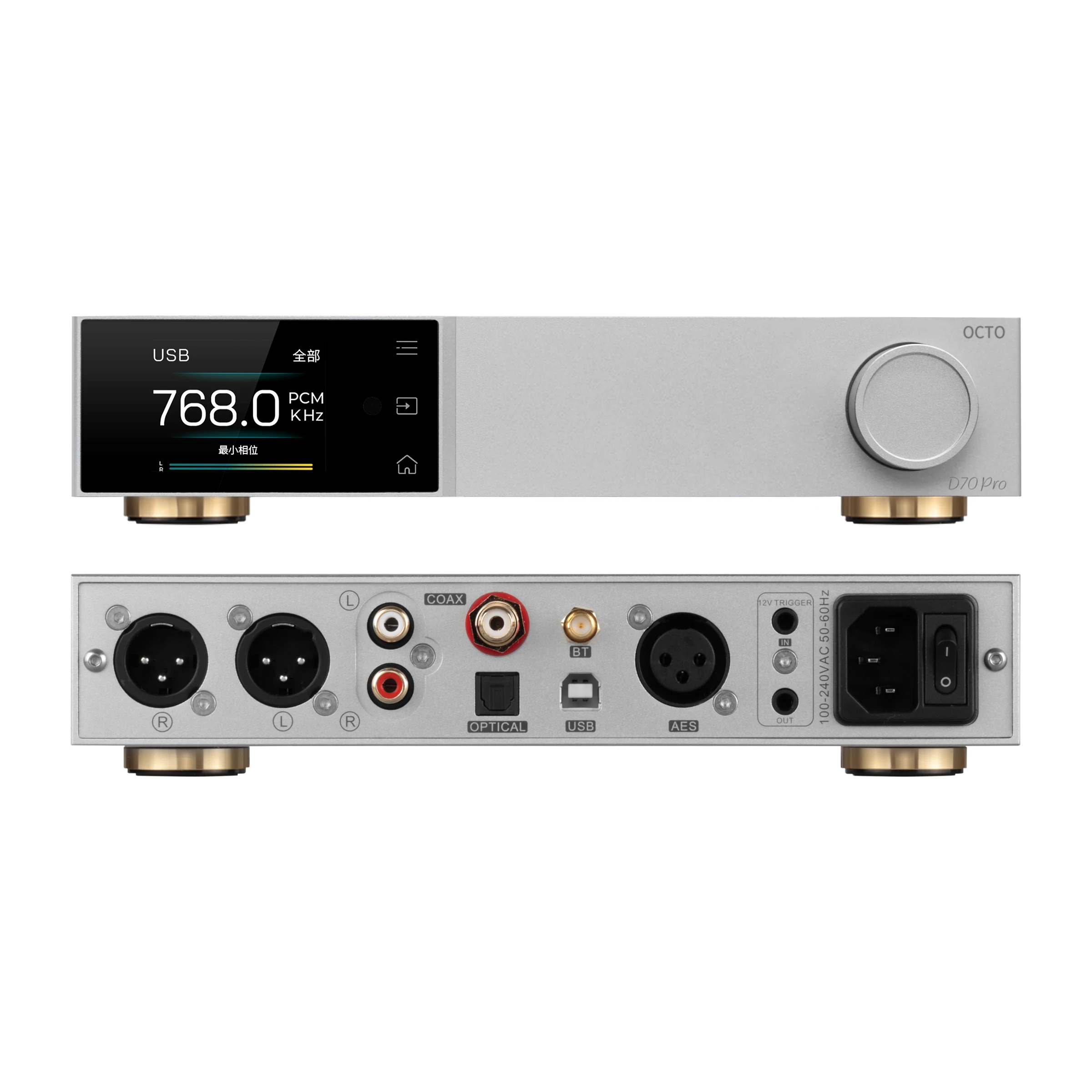 TOPPING D70 Pro OCTO Bluetooth 5.1 Audio decoder CS43198*8 DAC preamplifier HIFI PCM768KHZ 32Bit LDAC APTX HD XLR Balanced DAC