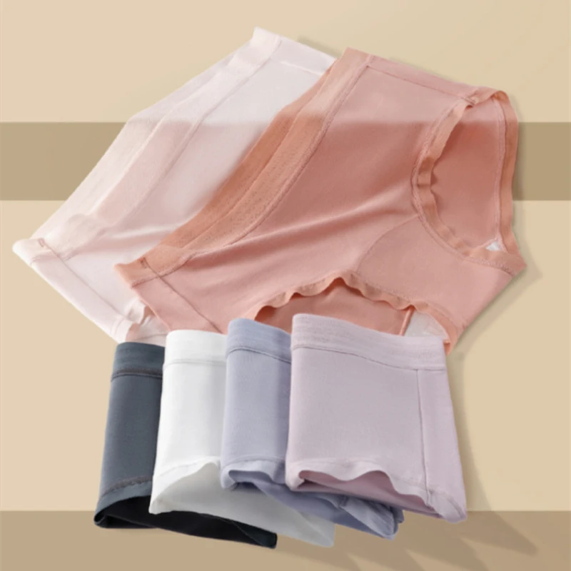 3Pcs Modal Women's Panties Lengthened Inner Crotch Female Briefs Underwear Underpants M-XXL 7A Level Antibacterial Sexy Soft Fit