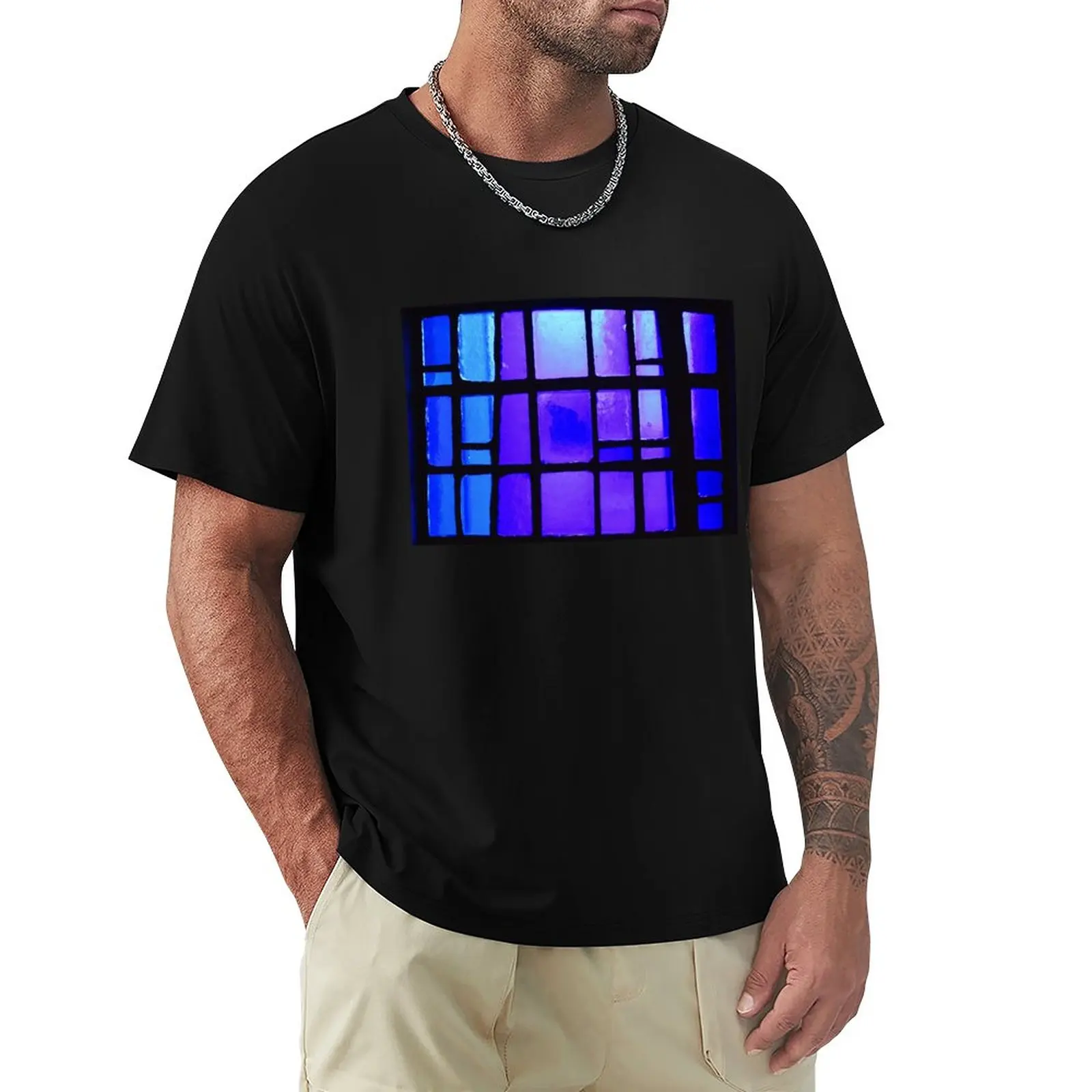 

Stained Glass T-Shirt blacks summer top mens workout shirts