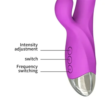 G-Spot Dildo Rabbit Vibrator For Women 10 Speeds Vibrating Sex Toys Clitoris Massage Vagina Stimulation Female Masturbator 6
