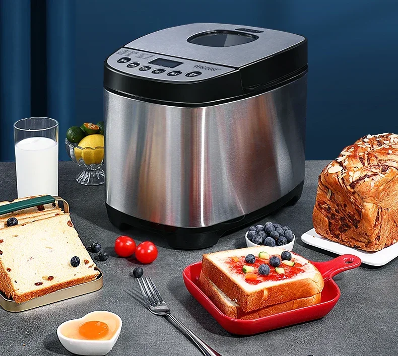 2.0lb Stainless Steel Electric Small Bread Maker Machine Automatic Bread Maker For Home