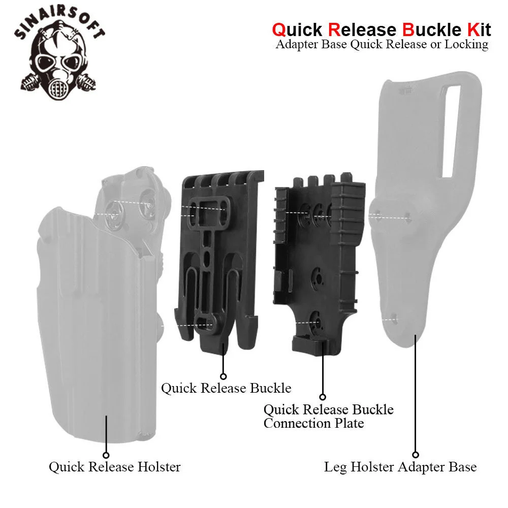 Gun Holster Tactical QLS Kit For Gun Holster Accessories Gun Case Adapter Quick Locking System Kit with QLS 19 and 22 Polymer