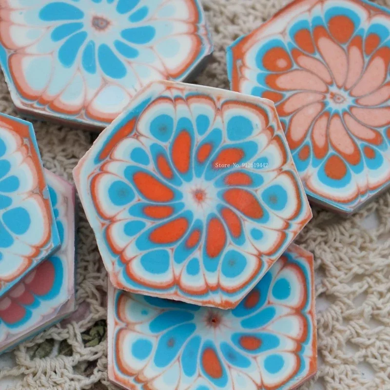 Kaleidoscope Handmade Aromatherapy Soap Flowers Flake Render Cold Making Essential Oil Soap Mold DIY Creative Modeling Mold