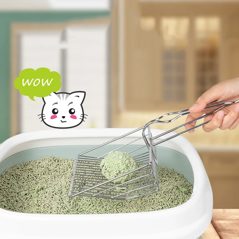 

Cat Litter Shovel Large Stainless Steel Metal Fine Hole Iron Shovel Cat Litter Shovel Pet Products Household Cat Litter Spatula
