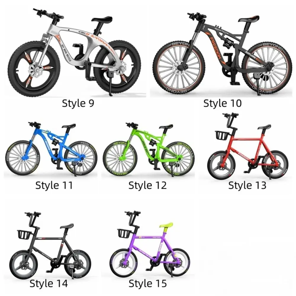 Miniature Metal Racing Bicycle Ornament - 1:8 Scale Mountain & Road Bike Toy