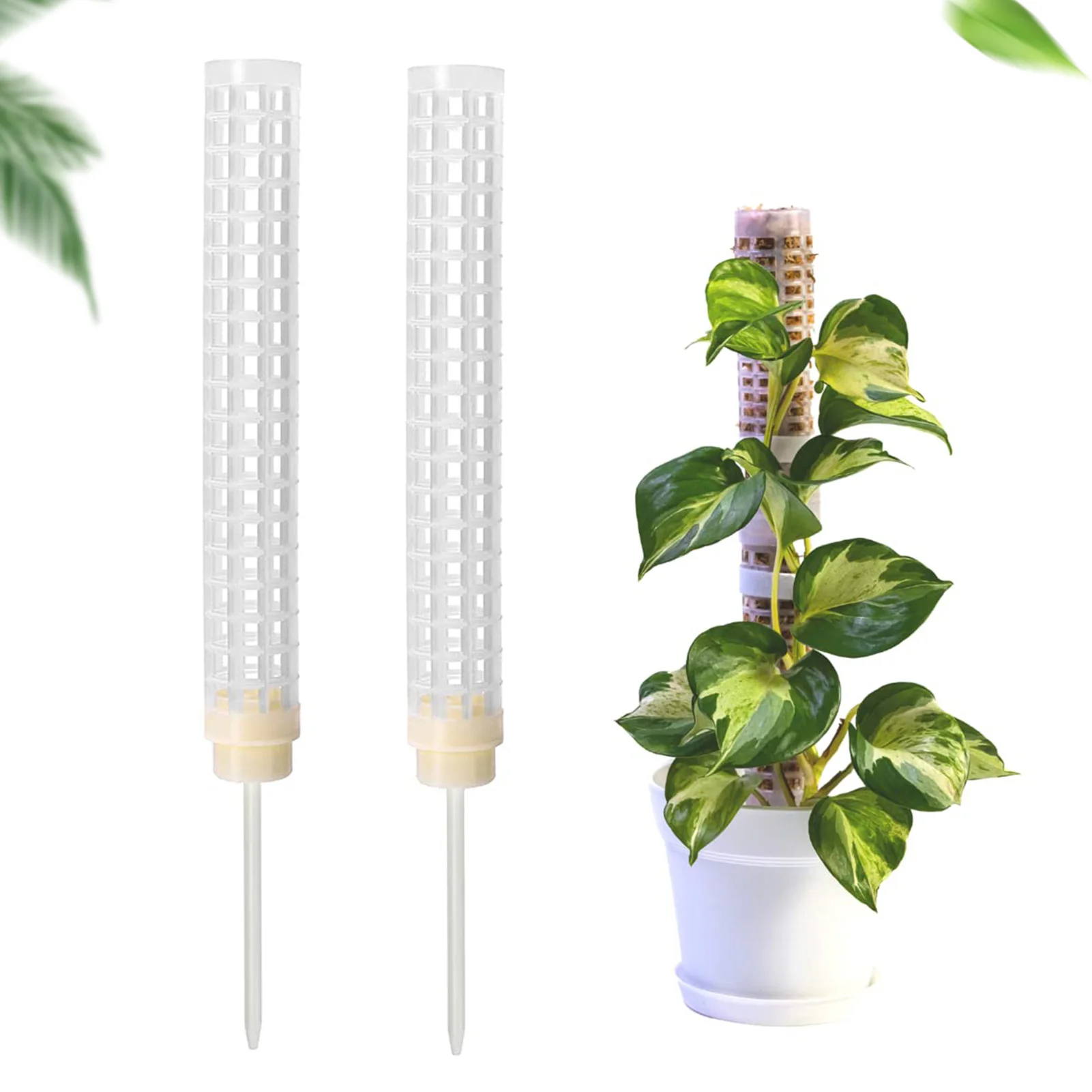 

Monstera Moss Pole Stackable Moss Totem Pole For Indoor Plants Translucent Plant Support For Potted Plants Climbing Plants