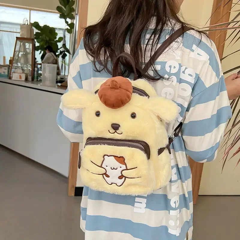 

Kawaii Cinnamoroll Sanrio плюшевая сумка My Melody аниме Purin Dog милая сумка для студентов Милая вместительная детская школьная сумка