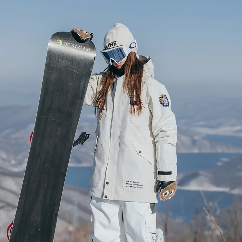 Traje de esquí para niño y niña, ropa de algodón grueso de felpa, conjunto  de pantalones, chaqueta de Snowboard para nieve, pantalones impermeables,  Invierno - AliExpress