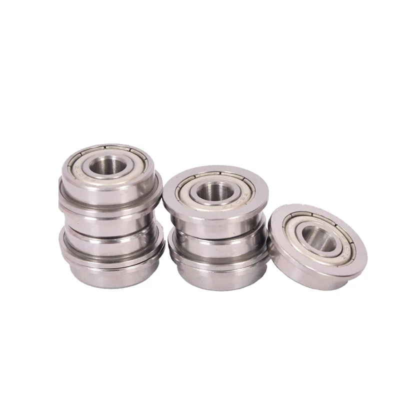 50pcs MF52ZZ MF62ZZ MF63ZZ MF74ZZ MF83ZZ MF84ZZ To MF148ZZ Miniature Flange Bearing Thin Wall Metal Shielded Flanged Bearings metal shielded ball bearings