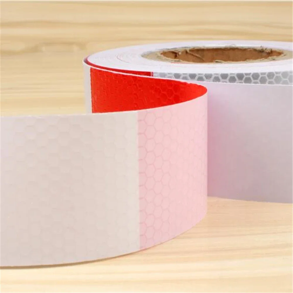 30 Meters Reflective Tape Red and White Reflective Strip Body Tape Stick Car Road Traffic Night Luminous Safety Pvc Warning