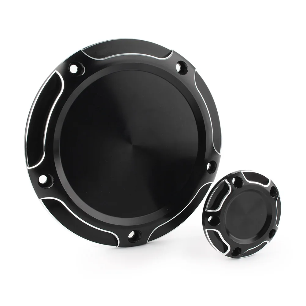 

Motorcycle Contrast Cut Derby Timing Cover 5 Holes For Harley Dyna Softail Touring Road King CNC Aluminum