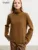 AMII 2023 Winter New Turtleneck Split Woolen Sweater For Women Color Block Patchwork Drop-shoulder Sleeve Knitted Cozy 12374011