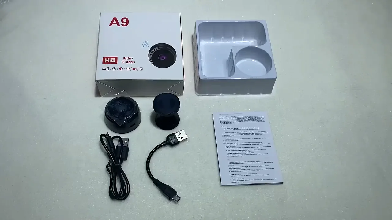 A9 Camera Uid A9 Mini Camera with stand || Wifi Camera Wireless Monitoring HD || New ...