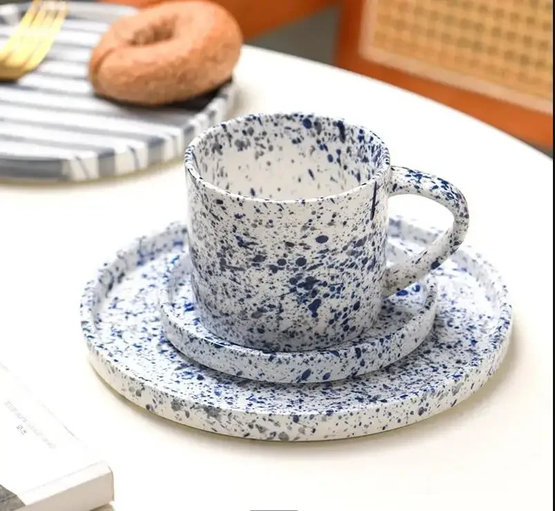 

Винтажная креативная керамическая кружка, английский послеобеденный чай, кофейная чашка, набор тарелок, десертная тарелка, чашка для завтрака, сока, молока, набор для питья