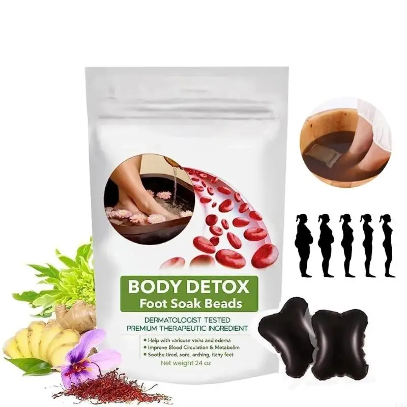 Detoxingherbs Cleansing Foot Soak Beads Body Detoxs Foot Soak Bead for Women Men