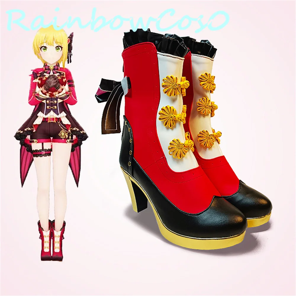 

THE IDOLM@STER THE IDOLMASTER Miyamoto Frederica Cosplay Shoes Boots Game Anime Carnival Halloween Rainbowcos0 W2655