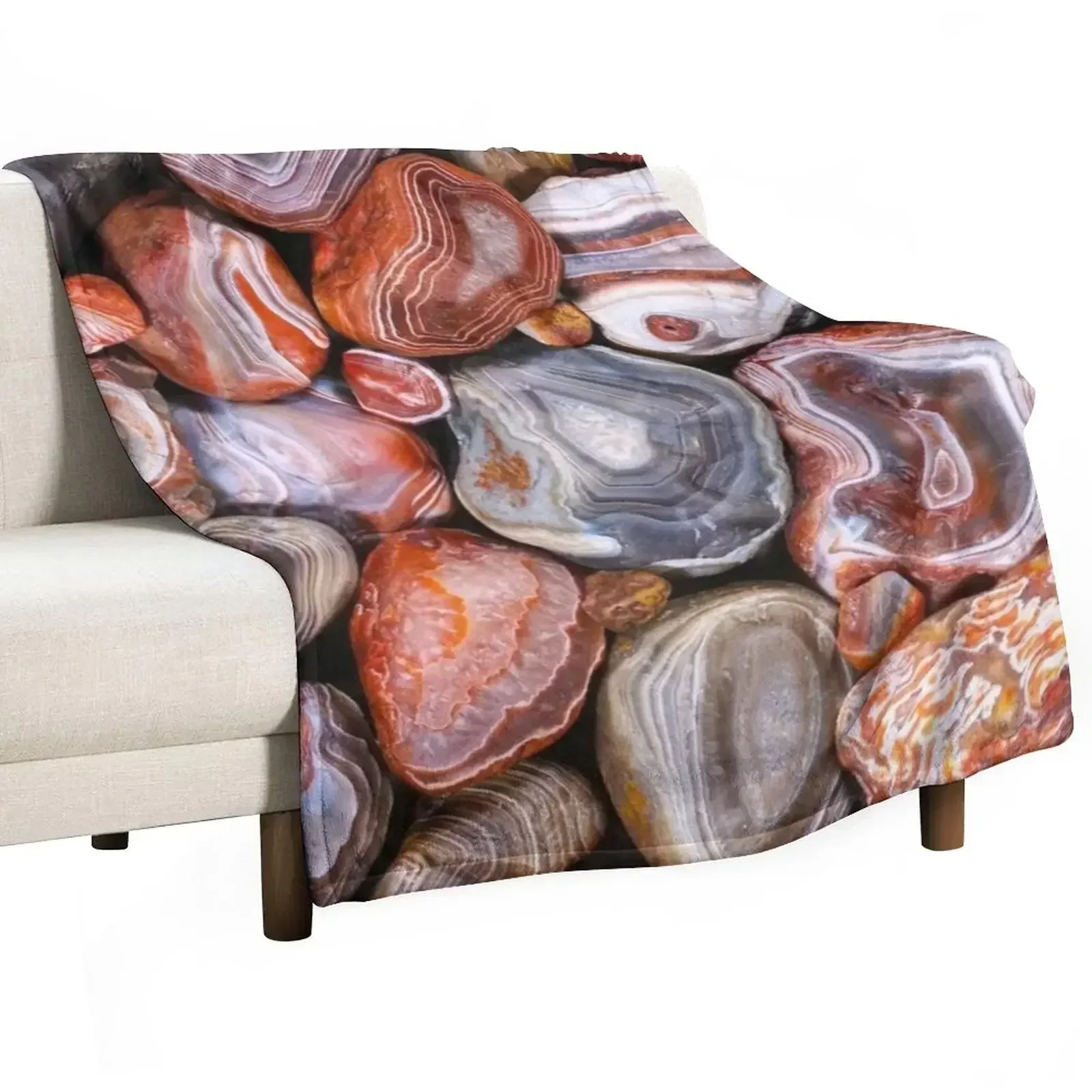 

Lake Superior Agates Throw Blanket christmas gifts Beach Blankets