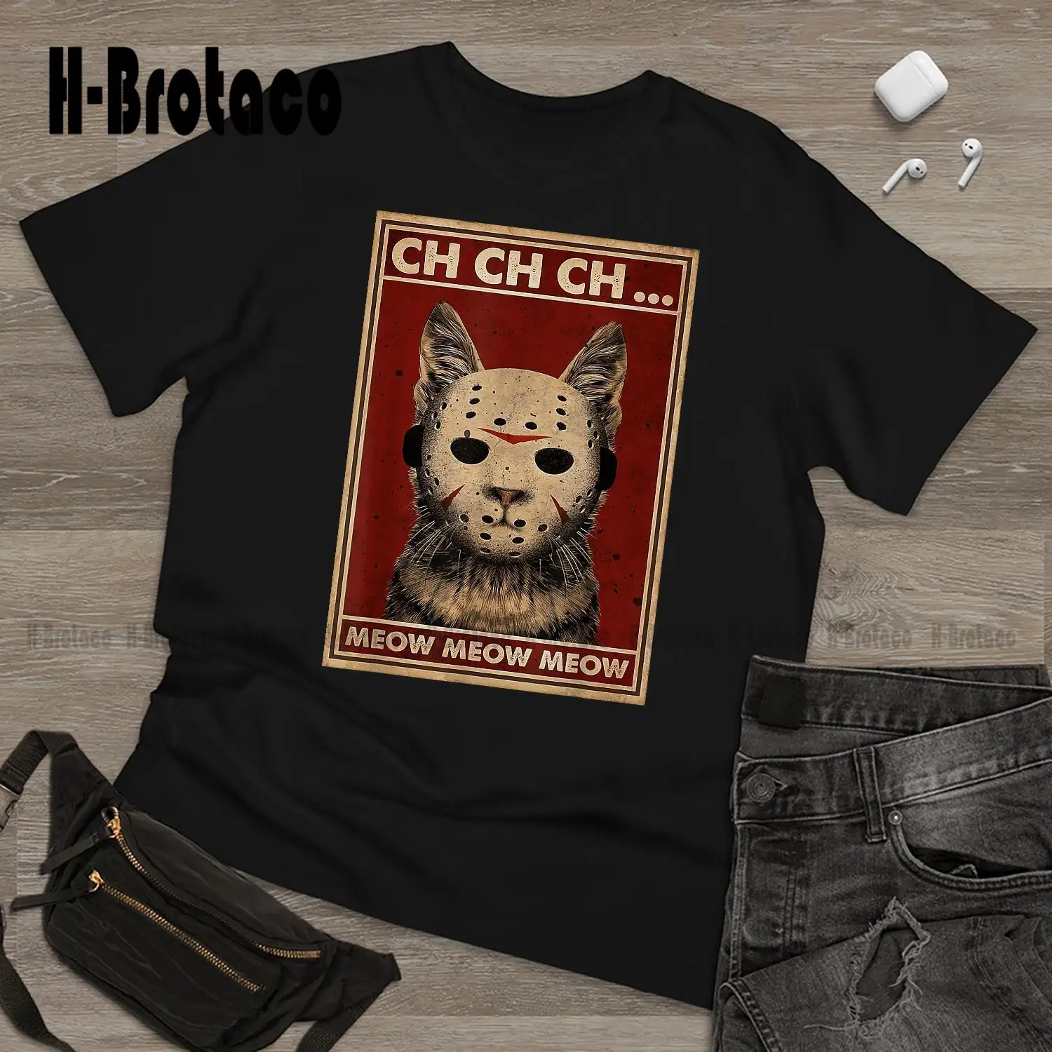 

Футболка Ch Meow, страшная, для Хэллоуина, кошка, ужас, слашер, фильм, футболка для мужчин, женщин, детей, Пиратская рубашка, индивидуальный подарок, женская уличная одежда