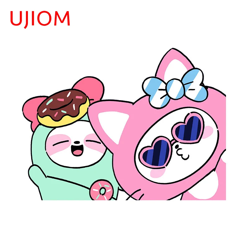 

UJIOM, 13 см X 9,7 см, Шиби, кот, Пончик, WDZY, наклейки на стену, мультфильм, искусство, сделай сам, домашняя наклейка, личные аксессуары для украшения дома