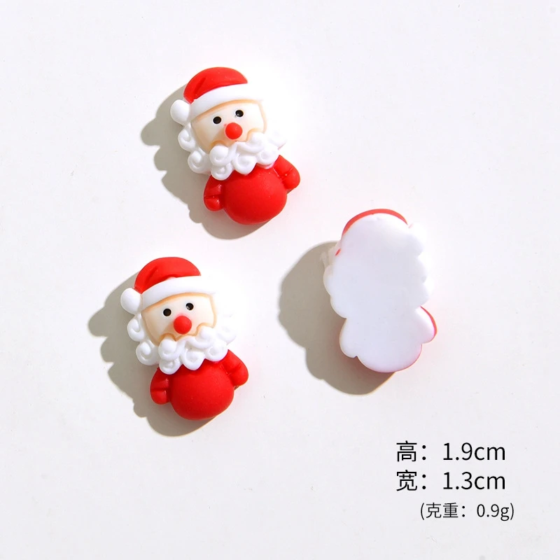 Cute Mini Cartoon Christmas Series Resin Figurine Crafts Flatback Cabochon Ornament Jewelry Making Hairwear Accessorie 20Pcs
