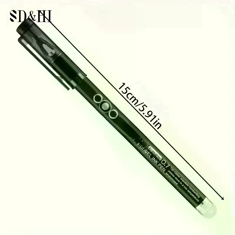 12Pcs 열 지울 수 있는 펜 세트 0.7mm 지울 수 있는 젤 펜 총알 닙 컬러 젤 펜 부드러운 쓰기 학교 사무용품