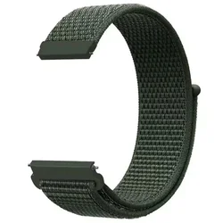 Nylon Loop Sports Watch Band Bracelet, Adjustable 20mm/22mm Strap - 22mm Universal (Army Green)