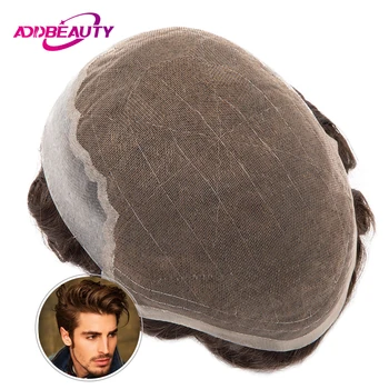 Merletto PU Parrucchino Parrucca di Capelli Umani Uomini Parrucchino Indiano Sistema di Capelli Umani Unità Parrucchino Uomo Protesi Capillare Parrucche di Capelli Umani Naturali